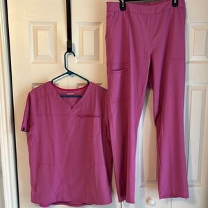 Scrubstar Premium Pink Scrub Top and pants